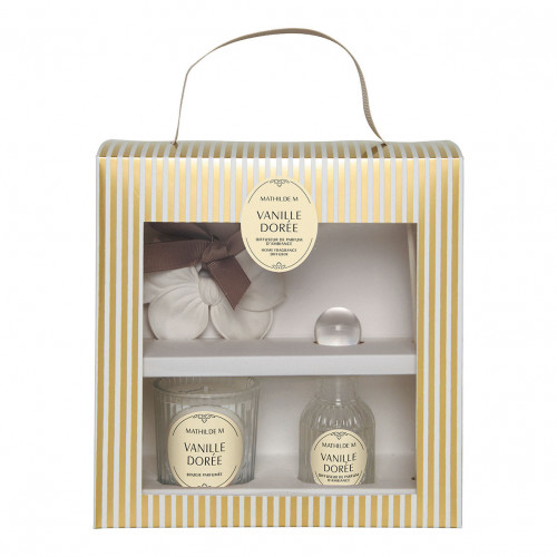 Set descubrimiento difusor vela y decoración perfumada Les Intemporelles - Vanille Dorée