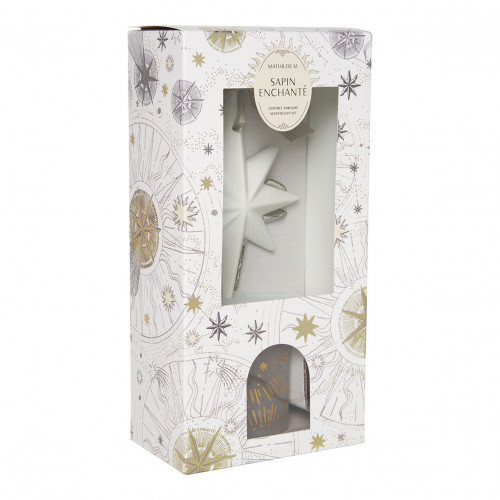 Coffret diffuseur de parfum d'ambiance et décor parfumé Fête Céleste - Sapin Enchanté