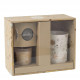Fête Céleste scented candle and mug gift set - Nuit d'Ambre