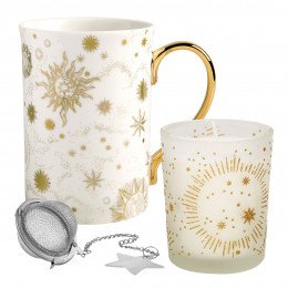 Scented candle and mug gift set Fête Céleste - Sapin Enchanté
