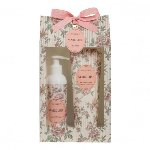 Conjunto perfumado leite corporal e gel de banho - Marquise