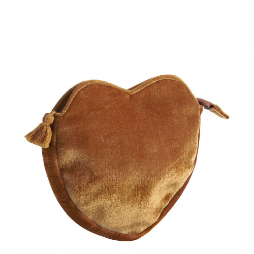 Velvet Heart Pouch - Yellow Velvet Heart Pouch - Yellow