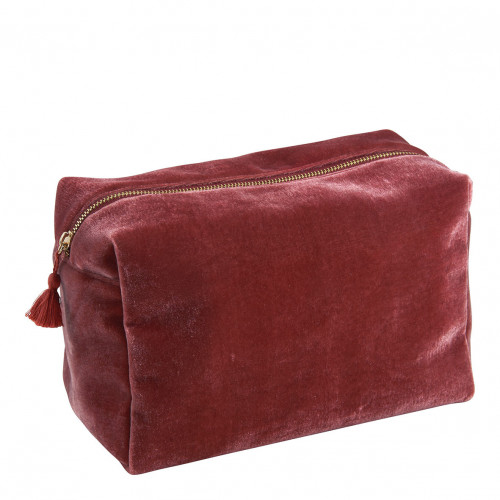 Neceser rectangular Terciopelo rosa - Modelo grande