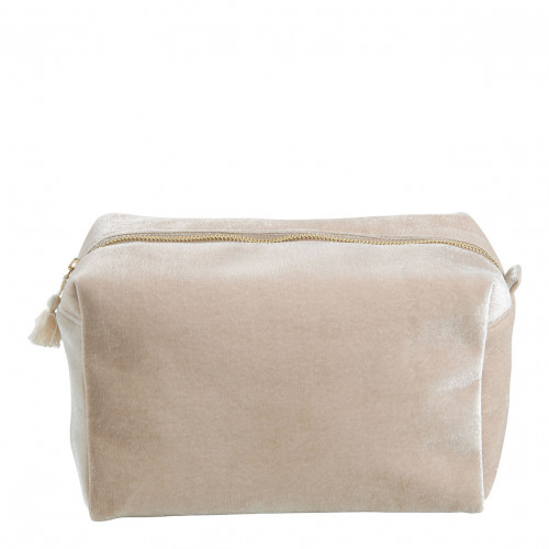 Neceser rectangular de terciopelo crudo - Modelo grande