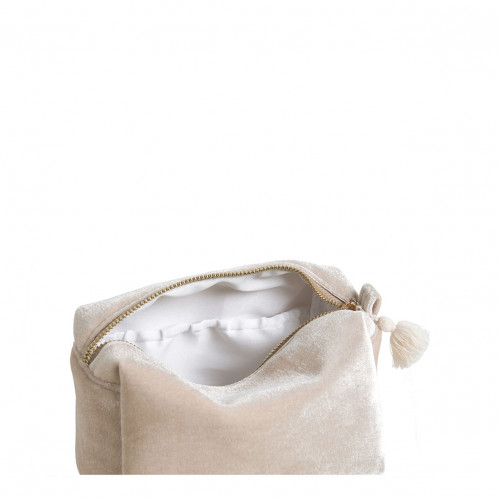 Trousse da toilette rettangolare Velluto écru - Modello piccolo