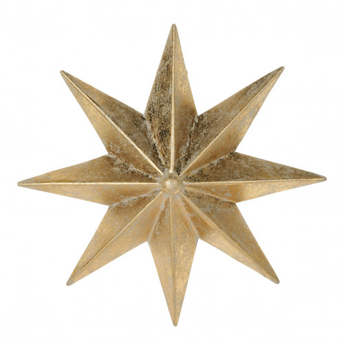 Set of 3 Metal Stars with brass finish