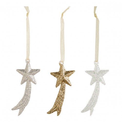 Set de 3 estrellas fugaces brillantes de vidrio