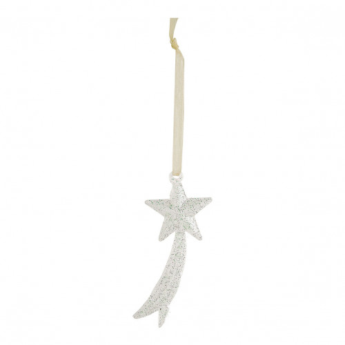 Set di 3 stelle cadenti glitterate in vetro