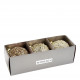 Conjunto de 3 bolas decorativas Cometa com brilhantes em vidro