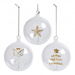 Set of 3 decorative glass balls