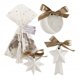 Bolsinha com 3 decorações perfumadas Festa Celeste - Pinheiro Encantado