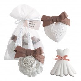 Pouch of 3 scented decorations - Rose Élixir