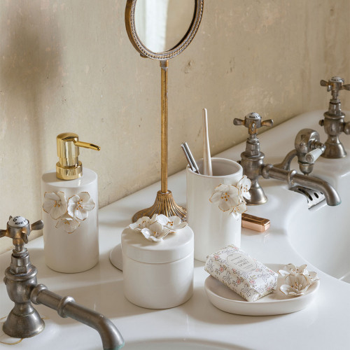 Contenitore per cotone Amour de Fleurs in ceramica