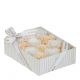 Coffret de 12 roses en feuilles de savon blanches et nude - Parfum Rose