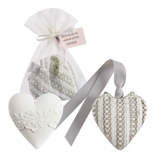 Heart Box and Scented Decoration - Fleur de Coton