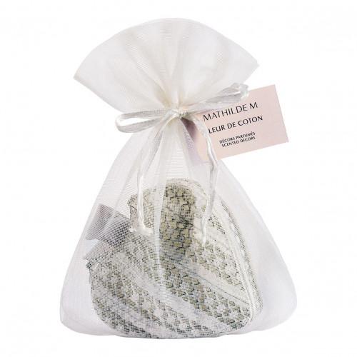 Boîte Cœur et décor parfumé - Fleur de Coton Boîte Cœur et décor parfumé - Fleur de Coton