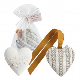 Heart Box and Scented Ornament - Fleur d'Oranger