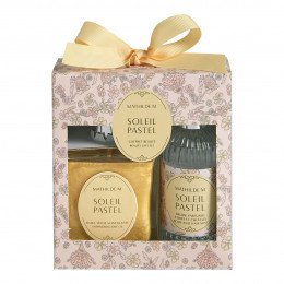 Perfumed set with dry oil and body and hair mist - Soleil Pastel