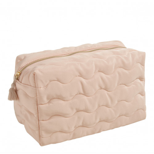Trousse de toilette rectangulaire Capucine rose pâle - Grand modèle
