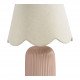 Candeeiro Sibylle em cerâmica e abajur em linho - Modelo grande - ⌀ 26,5 x 41,5 cm