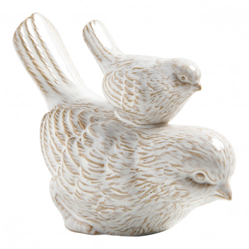 Decorative Stoneware Duo of Birds Ornament