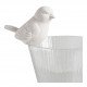 Oiseau à poser sur verre en biscuit de céramique