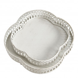 Conjunto de 2 tabuleiros Idylle em metal