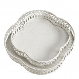 Conjunto de 2 tabuleiros Idylle em metal