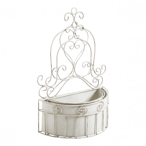 Set of 2 metal wall brackets for plants