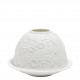 Porta-velas litofania Margarida em biscuit de porcelana