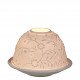 Photophore lithophanie Marguerite en biscuit de porcelaine