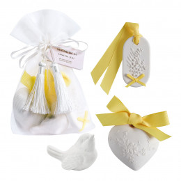 Pouch of 3 fragranced ornaments - Mimosa Joli