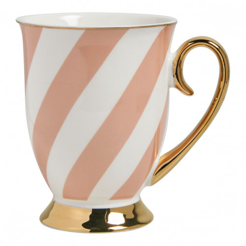 Taza Madame de Récamier rayas pastel - Rosa