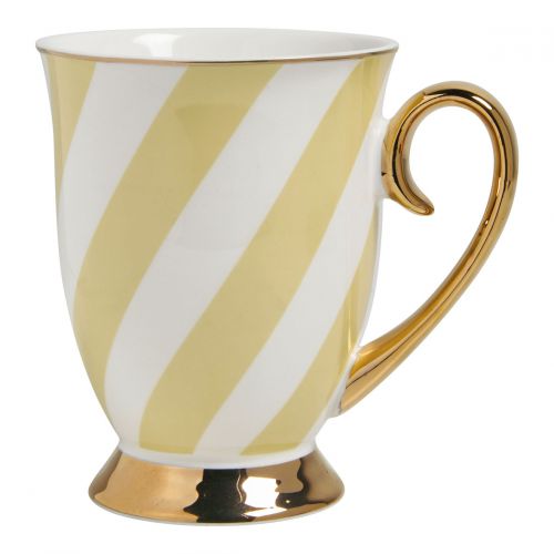 Mug Madame de Récamier rayures pastel - Jaune