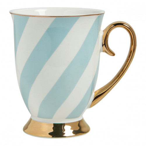 Taza Madame de Récamier rayas pastel - Azul