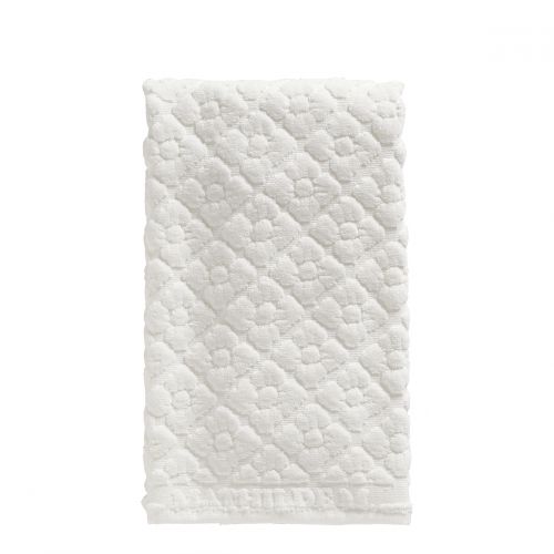 Floral Softness white hand towel