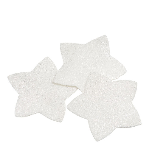 Box of White Glittery Star Soap Leaves - Rose Scent