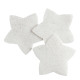 Box of White Glittery Star Soap Leaves - Rose Scent