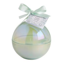 Vela perfumada Bola de Natal Festa Nacarada 210 g - Pinheiro Gelado