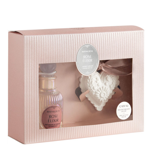 Coffret Diffuseur de parfum d'ambiance Les Intemporelles en Fête - Rose Élixir Coffret Diffuseur de parfum d'ambiance Les Intemporelles en Fête - Rose Élixir