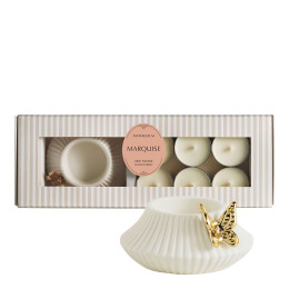 Conjunto de castiçal Borboleta e 6 velas perfumadas - Marquise