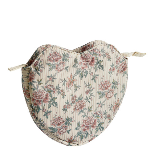 Pochette Cuore in tessuto Marquise