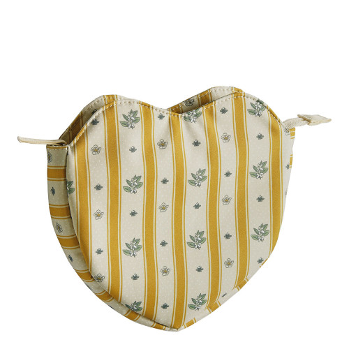 Pochette Cœur en tissu Fleur d'Oranger Pochette Cœur en tissu Fleur d'Oranger