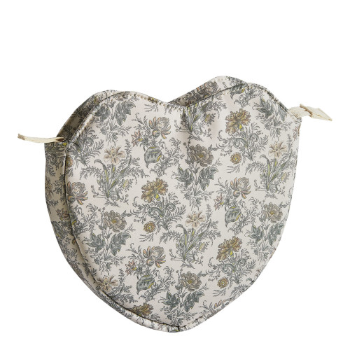 Voile de Lin heart fabric pouch