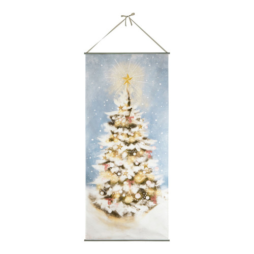 Tela trompe-l'œil Albero di Natale con LED integrate