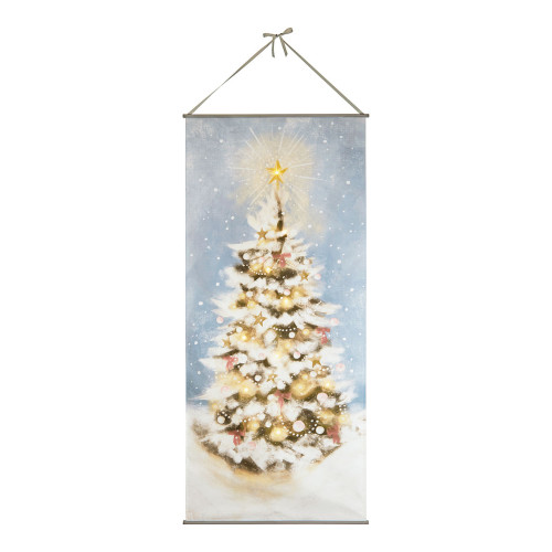 Tela trompe-l'œil Albero di Natale con LED integrate