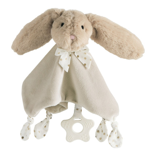 Toudoux Beige Rabbit with Teething Ring
