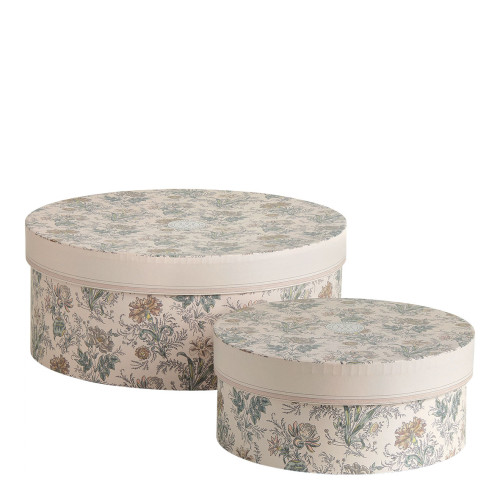 Set di 2 scatole portaoggetti Voile de Lin