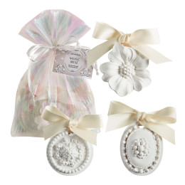 Bolsinha com 3 decorações perfumadas Festa Nacarada - Almíscar Iris