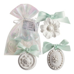 Sacchetto di 3 decorazioni profumate Fête Nacrée - Sapin Givré
